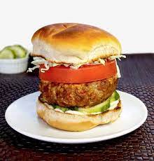 Spicy Korean Hamburger Pickled Plum Easy Asian Recipes Recipe Spicy Korean Burger Recipes Beef Ground Beef Burger Recipe