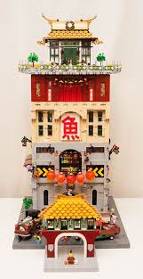 Fish Market With A Fish Over Dragon Gate Lego Architecture Cool Lego Creations Lego House