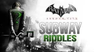 Arkham city riddler challenges walkthrough video in high definition=====all solutions for the riddles in the subway0:00. Batman Arkham City Subway Riddle Locations Youtube