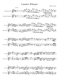 For all you saxophonists who really wanted to play this i have one of the greatest saxophone solo of all time. Careless Whisper Sax Alto And Sax Soprano Sheet Music For Saxophone Alto Saxophone Soprano Woodwind Duet Musescore Com