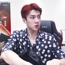 Sehun Gif 180905 Pubg Gaming Broadcast Exo