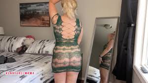 4K TRANSPARENT Mesh Dress Try On - Natural Thick MILF