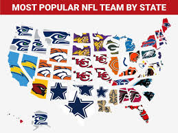 The teams are split equally between the national football conference (nfc) and the national football conference (nfc). Map The Most Popular Nfl Team In Every State
