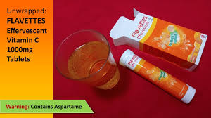 The effervescent tablet makes an orange flavour drink. Unwrapped Flavettes Effervescent Vitamin C 1000mg Tablets May 1 2020 Warning Aspartame Youtube
