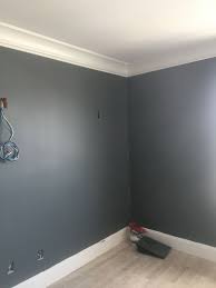 Each system has a different value, or percentage of colors, that make up every color in the graphic design spectrum, and the same can be said for gunmetal gray. Master Bedroom In Bm Gunmetal All Trim And Doors Are Bm White Dove Master Bedroom Lighted Bathroom Mirror White Doves