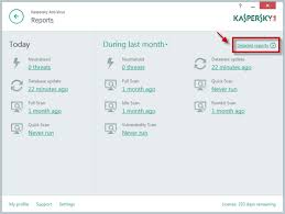 Reports In Kaspersky Anti Virus 2015