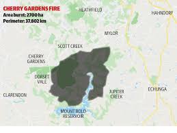 It was, police alleged, lit about 10km from the large and devastating cherry gardens fire that destroyed more than 2700ha of grassland, two homes and dozens of buildings. Cherry Gardens Fire How Massive Blaze Was Contained The Advertiser
