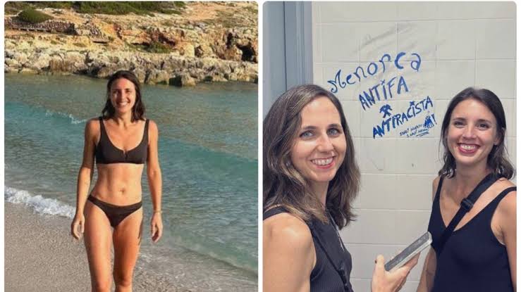 Las vacaciones VIP de Irene Montero y Ione Belarra en Menorca entre váteres  antifascistas y conciertos proetarras