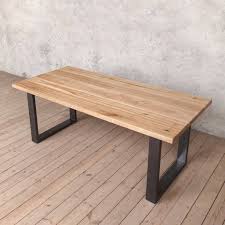 Metal dining table legs ukrainian easter baskets. Holborn Natural Ash Dining Table U Shaped Legs By Cosy Wood Notonthehighstreet Com