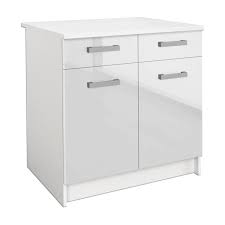 Maybe you would like to learn more about one of these? Start Caisson Bas De Cuisine L 80 Cm Avec Plan De Travail Inclus Blanc Brillant Cdiscount Maison