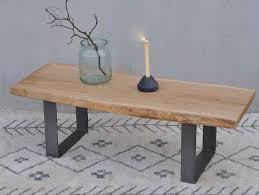 Order one of our solid wood tops, customize the size to your exact specifications, and attach four tapered legs for a beautiful and easy diy project! Live Edge Solid Oak Coffee Table With Industrial Steel Legs