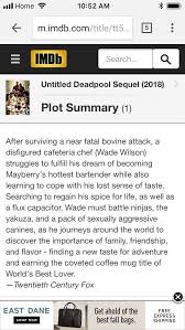 Which mcu characters would you love to see make an. The Deadpool Sequel S Plot Summary On Imdb Is Hilarious Funny