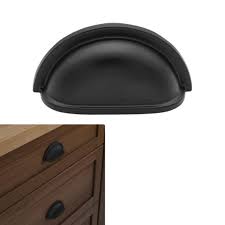 On cabinet drawers , these pulls lay in a flat, horizontal orientation. Matte Flat Black Cabinet Hardware Modern Farmhouse Kitchen Bath Cup Pull Door Drawer Handle 3 Hole Center Greydock Com