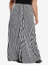 Black And White Striped Maxi Skirt Plus Size Black White Stripe Maxi Skirt Plus Size In 2020 Striped Maxi Skirts Striped Maxi Black White Stripes