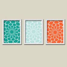 Bathroom Decor Teal Orange Wall Art Canvas Or Prints Aqua Bedroom Pictures Bathroom Artwork Larg Bedroom Wall Art Canvas Bedroom Wall Art Bathroom Artwork