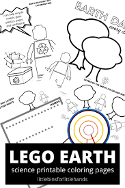 Colouring sheets will give children the opportunity to practise their colouring and fine motor skills, as well as giving them something lovely to put on display. Lego Earth Coloring Pages Little Bins For Little Hands