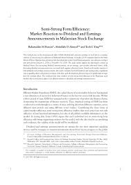 Time differences between location around the world. Pdf Semi Strong Form Efficiency Market Reaction To Dividend And Earnings Announcements In Malaysian Stock Exchange