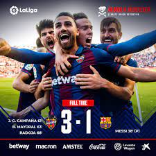 Pressure builds on ernesto valverde as hosts run riot. Levante Defeats Barcelona 3 1 With Second Half Comeback