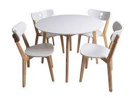 ensemble table 4 chaises de cuisine nadia coloris blanc x2f chene clair pas cher c 39 est sur confor chaise cuisine table et chaises deco cuisine grise