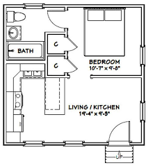 20x20 Tiny House 1 Bedroom 1 Bath 400 Sq Ft Pdf Floor Etsy In 2020 Small Apartment Floor Plans Floor Plans Studio Floor Plans