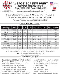 T Shirt Screen Printing Price List Coolmine Community School