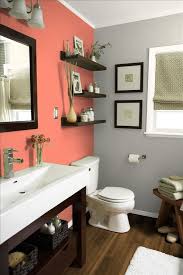 Coral And Grey Small Bathroom Remodel Bathroom Makeovers On A Budget Green Bathroom