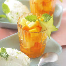 Mousse Citronnee Et Salade Exotique Recette Salade Exotique Salade De Fruits Salade