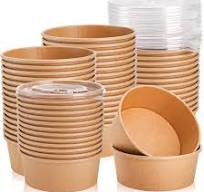 Amazon.com: Lyellfe 50 Pack Kraft Paper Bowls with Lid, 25 ...