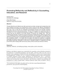 Visualizing these goals helps to make them a reality. Pdf Promoting Reflexivity And Reflectivity In Counselling Education And Research