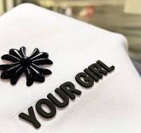 Wholesale Custom 3D Silicone Logo Stickers Heat Transfer Printing Labels  for T-Shirts