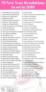 70 New Year Resolutions For 2019 To Make It Your Best Year Newyear Resolutions Newyearresolu New Years Resolution New Years Resolution List New Year Goals