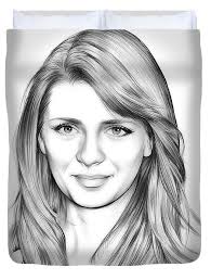 Mischa Barton Duvet Cover by Greg Joens