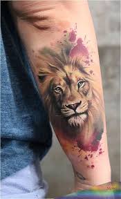 Lions Are A Symbol Of Strength And Royalty So If You Are Wondering How To Inspire And Awaken Your Inner Strength In 2020 Lowin Tattoo Aquarell Lowe Lowenkopf Tattoos