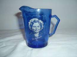 Anyways shirley temples are now my favorite drink in the world! 1930 S Shirley Temple Cobalt Blue Glass Small Pitcher Creamer Note Just Got One At The Flea Market Yesterday In Good Glass Collection Glassware Pyrex Vintage