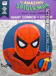 1976 Spider Man Giant Comics To Color Weather Forecast Danger From Whitman 50 Page Coloring Book Coloringbook Spide Coloring Books Spiderman Marvel Books