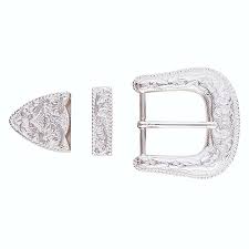 Retro metal belt buckle in your choice of design western christian biker. Western Belt Buckle 3 Piece Set Hill Saddlery