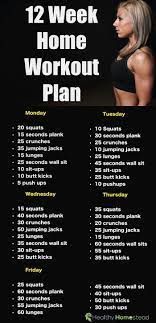 Your Personal 12 Week Home Workout Plan No Gym Involved Fitnessmotivation Fitnessmotivation Gym Home I Simple Workout Plan 12 Week Workout Workout Plan
