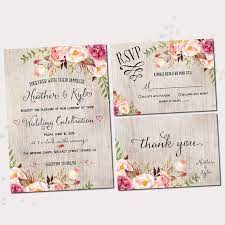 Rustic Wedding Invitations Printable Wedding Invitation Set Flor Floral Wedding Invitations Printable Printing Wedding Invitations Wedding Invitations Rustic
