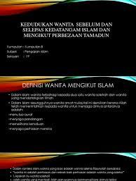 Fatin nabilah binti che razak a149479 2. Sejarah Kedudukan Wanita Mengikut Perbezaan Tamadun