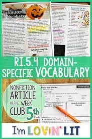 Domain Specific Vocabulary Ri 5 4 The Business Of Halloween Article 5 7 Nonfiction Articles Articles Activities Vocabulary