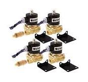 Vixen Air 3/8" NPT Air Ride Suspension High Flow Electric Air Valve  (Solenoid) 210 PSI (4-Pack) with Two 3/8" Flow/Dump Control Valves  VXF2038M-4