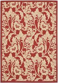 safavieh courtyard cy6565 28 red creme area rug