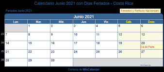 Veja como se preparar e garantir o faturamento nesses dias. Calendario 2021 Con Dias Feriados Costa Rica