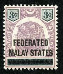 Big Blue 1840 1940 Malaya States Stamp Collecting Philately Stamp