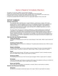 The safety inspection task force prepared a report for each site, recommending actions to be taken based on their observations during the inspection. Home Inspection Sample Report With Summary Free Download