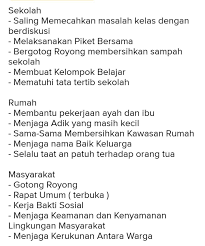 Sebutkan 5 Contoh Kegiatan Kerja Sama Di Sekolah Masyarakat Dan Di Rumah Brainly Co Id