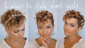 6 Ways To Style Short Curly Hair Salirasa Youtube Short Curly Hair Short Curls Hair Styles