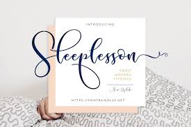Sleeplesson Modern Script 45861 Script Font Bundles Font Bundles Lettering Modern Script Font
