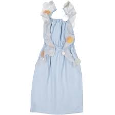 Once Light Blue Ruffle Maxi Dress Ladida