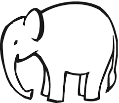Easy Elephant Coloring Page Elephant Outline Elephant Coloring Page Elephant Clip Art